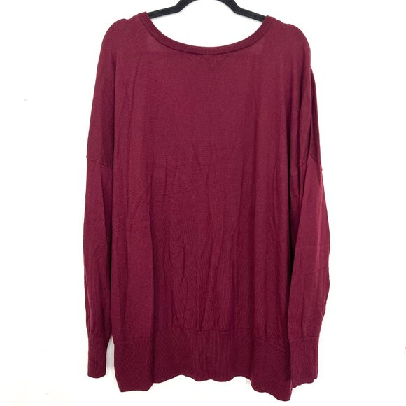 Universal Standard Maroon Cardigan Sweater Vanity Sz XL US 26-28 3X 4X - Picture 5 of 5